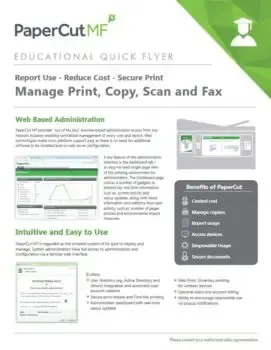 Papercut, Mf, Education Flyer, Mega Business Systems