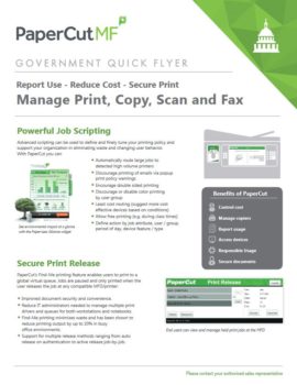 Papercut, Mf, Government Flyer, Mega Business Systems
